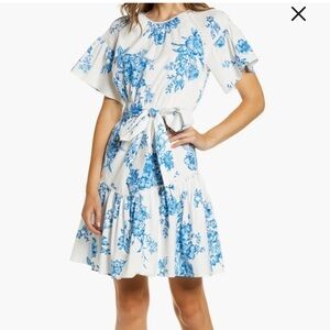 Rachel Parcell Blue Floral Dress